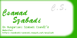 csanad szabadi business card
